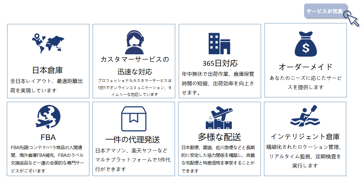 サービスが充実